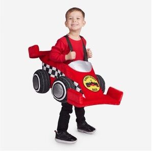 NWT kids red racer 3D costume with sound 3-7y